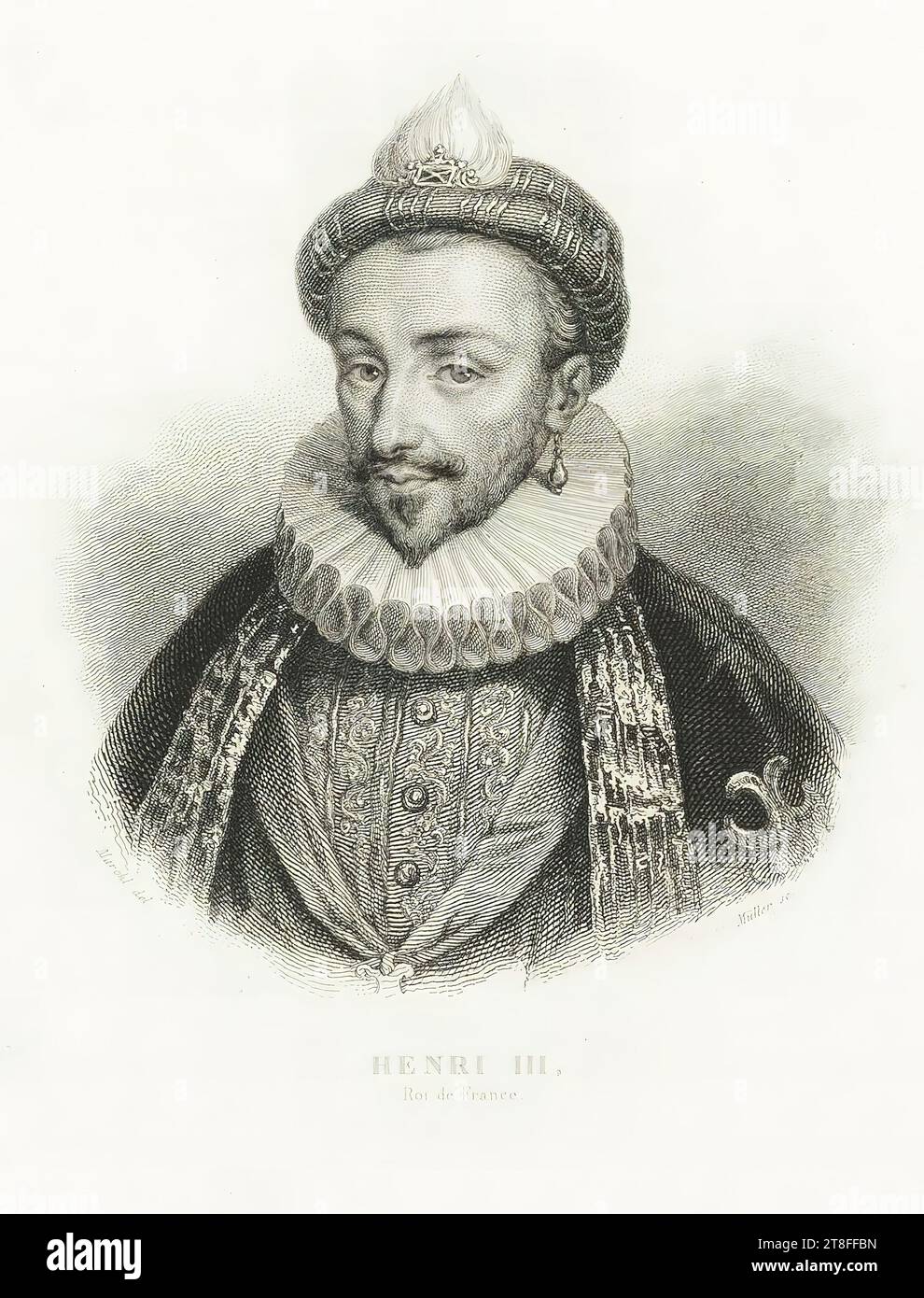 Marckl del. Muller sc. Enrico III, re di Francia. Pubblicato da Pourrat F., a Parigi Foto Stock