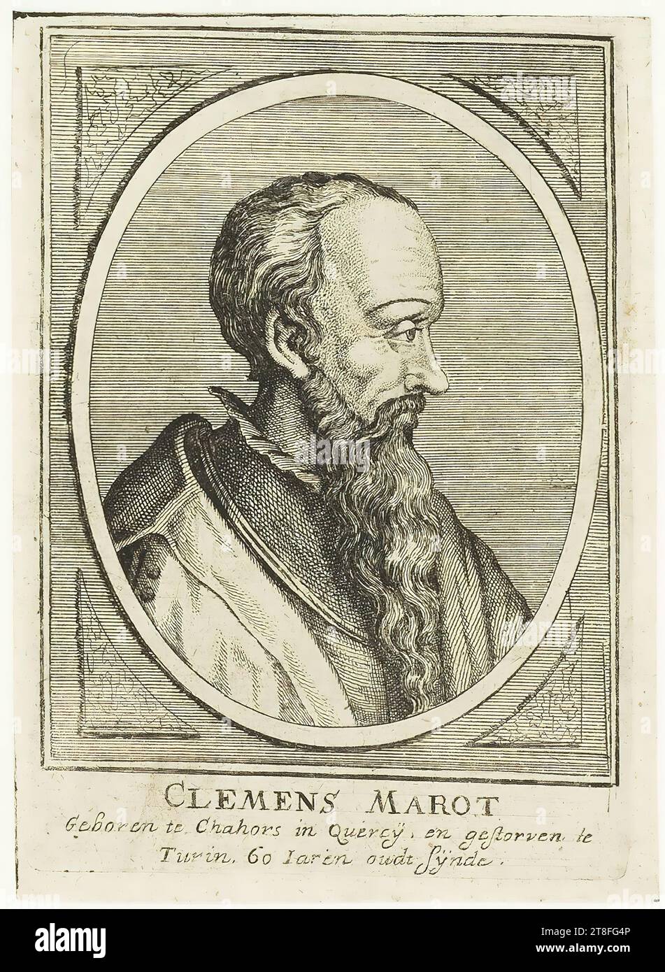 CLEMENS MAROT, nato a Chahors in Quercÿ, e morto a Torino. 60 Iaren vecchio sÿnde Foto Stock