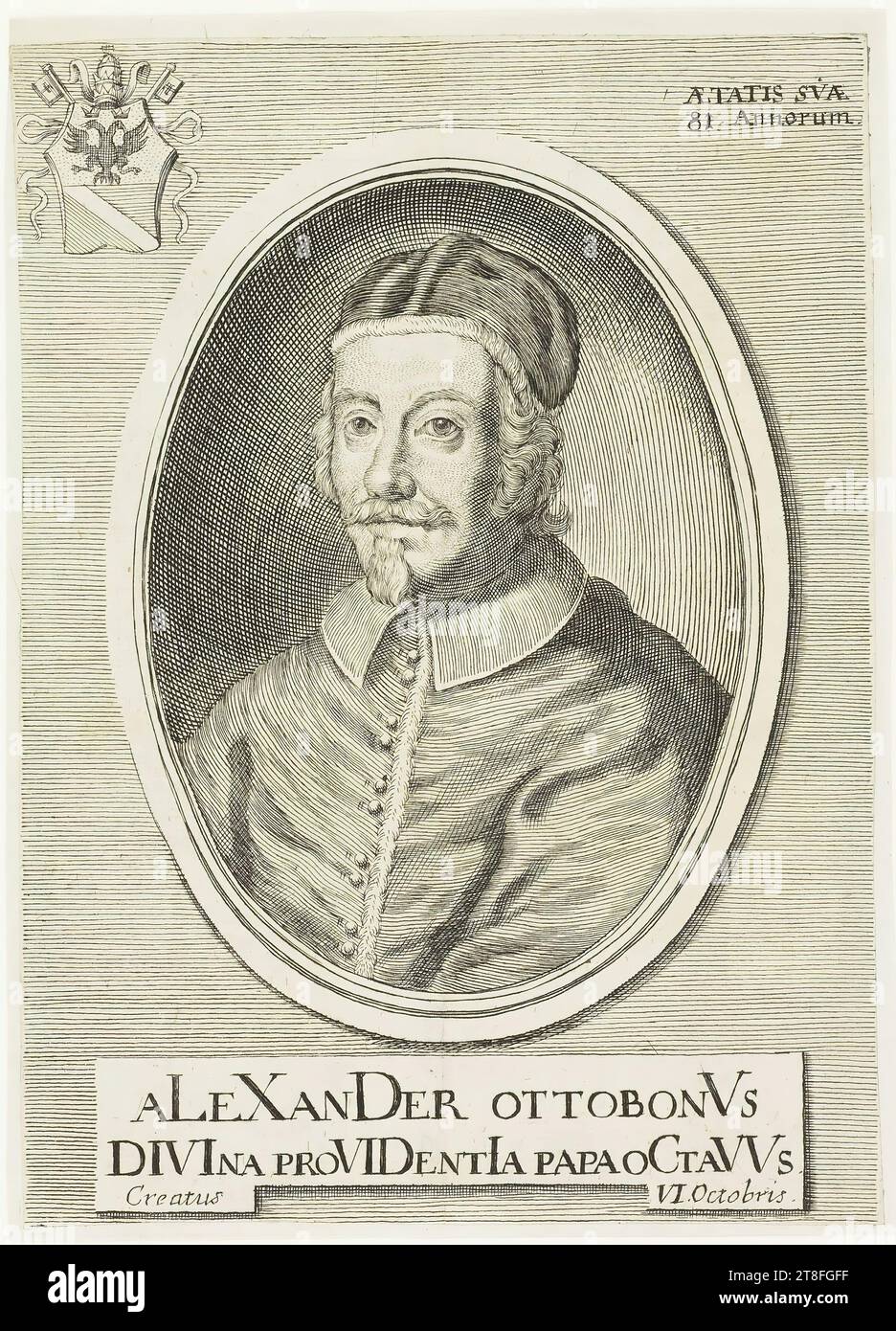 Età: 81 anni. ALEXANDER OTTOBONVS, DIVINA PROVVIDENZA PAPA OCTAVVS., CREATO VI Ottobre Foto Stock