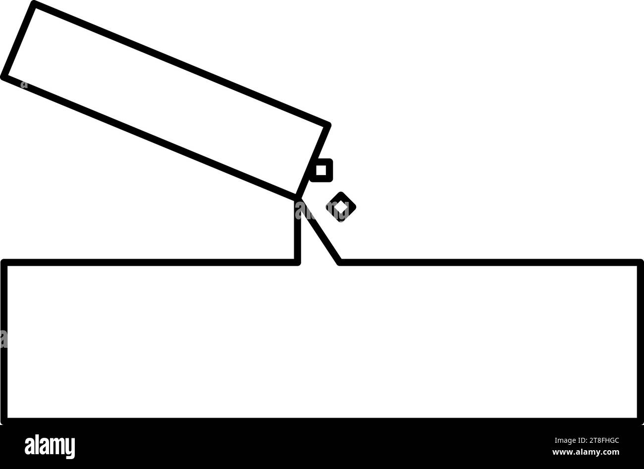 Il calcestruzzo versa il contorno della colata icona del contorno colore nero illustrazione vettoriale immagine sottile e piatta semplice Illustrazione Vettoriale