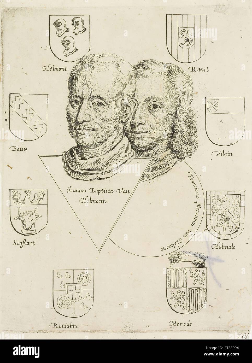Helmont. rain. Bau. Vilain. Joannes Baptista di Helmont. Francis Mercury di Helmont. Stassart. Halmale. Renalme. Merode Foto Stock