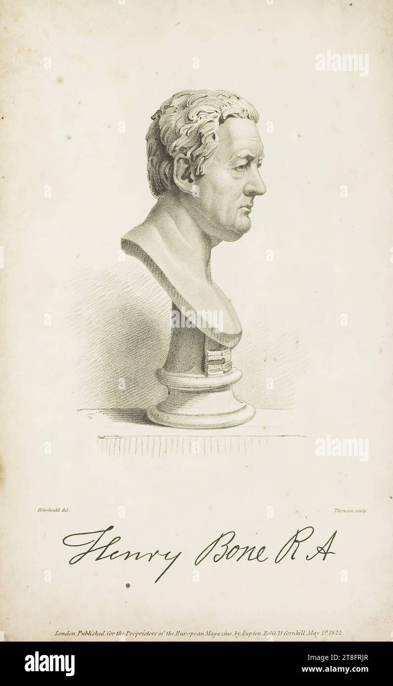 H. Corbould del. Thomson Sculp. Henry Bone R A. London pubblicato per i proprietari della rivista europea, da Lupton Relfe 13 Cornhill, 1 maggio 1822 Foto Stock