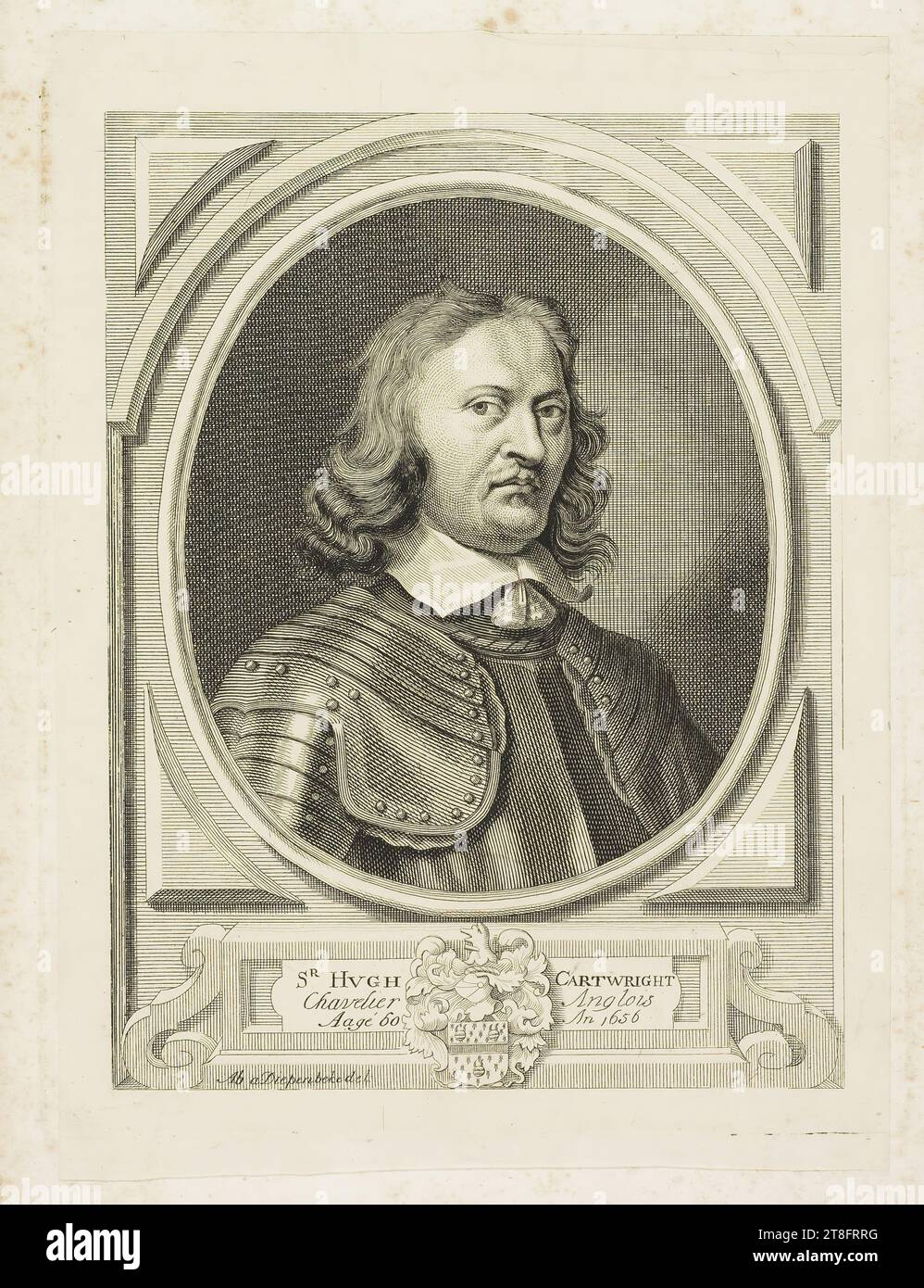 SR HVGH CARTWRIGHT, cavaliere inglese, 60 anni 1656. AB a Diepenbeke del Foto Stock