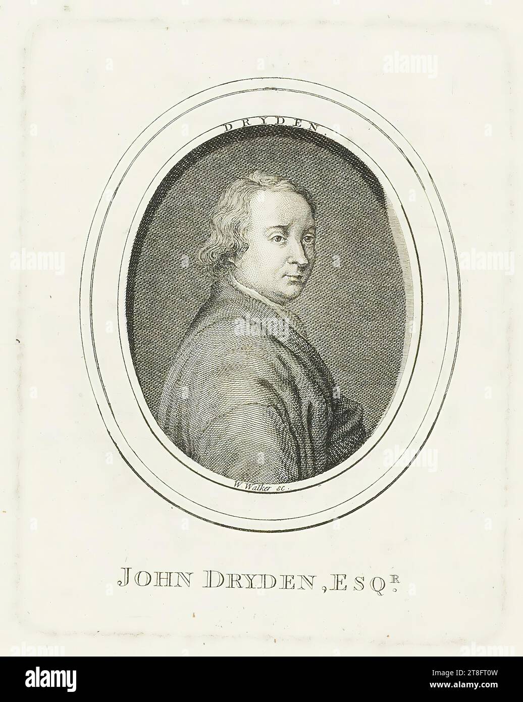 DRYDEN. W.Walker sc. JOHN DRYDEN, ESQR Foto Stock