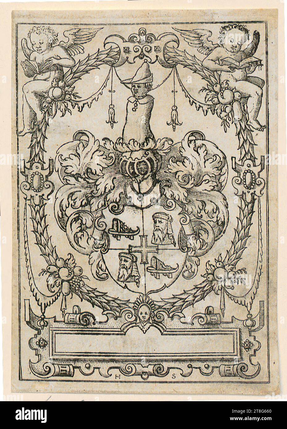 Johann Sibmacher (1562 um - 1612)Jost Ammann (1539 - 1591), dopo Friedrich Duerer (1594 UM), editore, stemma della Holzschuher, origine della stampa: Intorno al 1595, incisione, dimensione foglio: 11,3 x 7,9 cm, monogramma al centro inferiore 'H, S Foto Stock