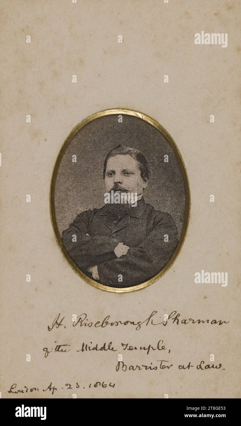 Riseborough Sharman, fotografo, circa 1863, III quarto del XIX secolo, Maison de Victor Hugo - Hauteville House, Photography, carte-de-visite, Gelatin Silver bromuro stampa, dimensioni - Opera: Altezza: 10,3 cm, larghezza: 6 cm, dimensioni - montaggio:, altezza: 10,5 cm, larghezza: 6,5 cm Foto Stock