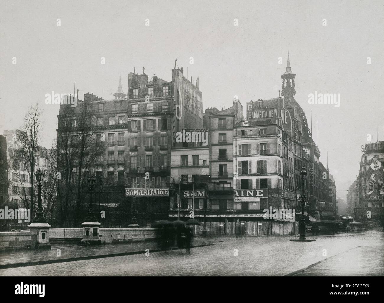 Samaritaine, 'The Pont-Neuf and the rue de la Monnaie, quai du Louvre, dicembre 1925, 1st arrondissement, Parigi, fotografo, 12-1925, i quarto del XX secolo, Fotografia, Arti grafiche, Fotografia, Gelatino stampa bromuro argento, dimensioni - lavoro: altezza: 17,3 cm, larghezza: 23,4 cm Foto Stock