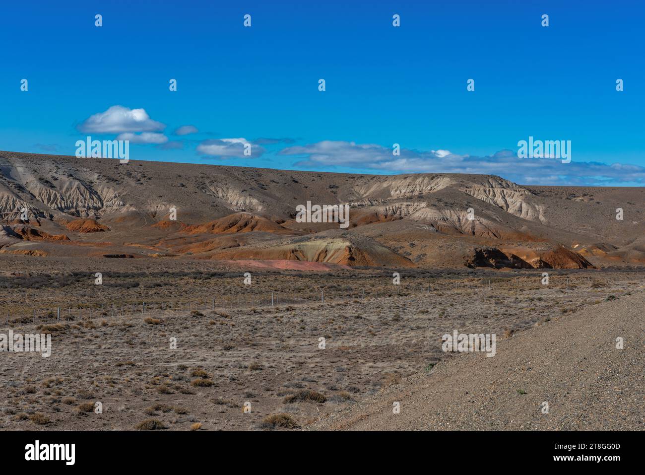 Vista del paesaggio nella provincia di Santa Cruz, Patagonia, Argentina Foto Stock