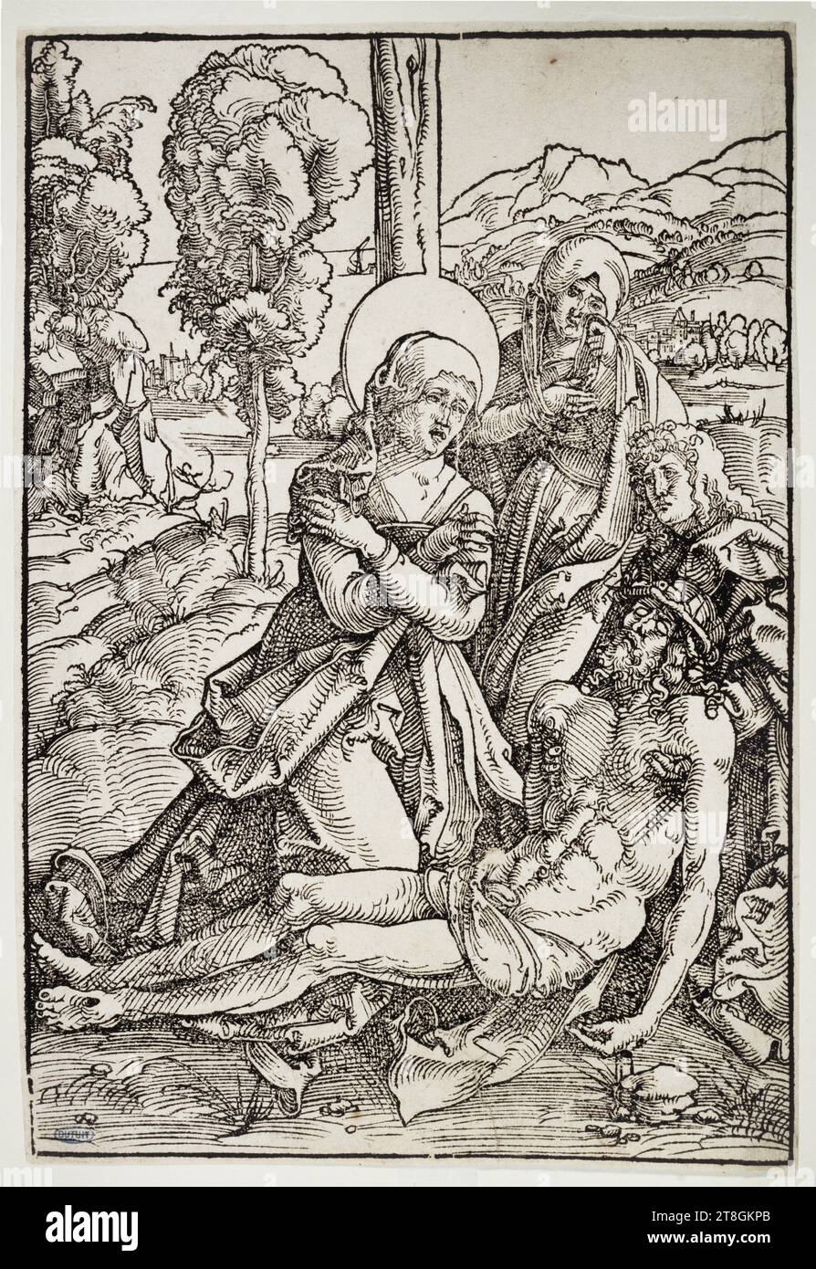 La Vergine che piange Cristo (Bartsch app. 7), Baldung Grien, Hans, Engraver, Dürer, Albrecht, incisore, tra il 1507 e il 1508, i quarto del XVI secolo, Stampa, arti grafiche, stampa originale, carta, dimensioni - lavoro: altezza: 24 cm, larghezza: 16,3 cm Foto Stock