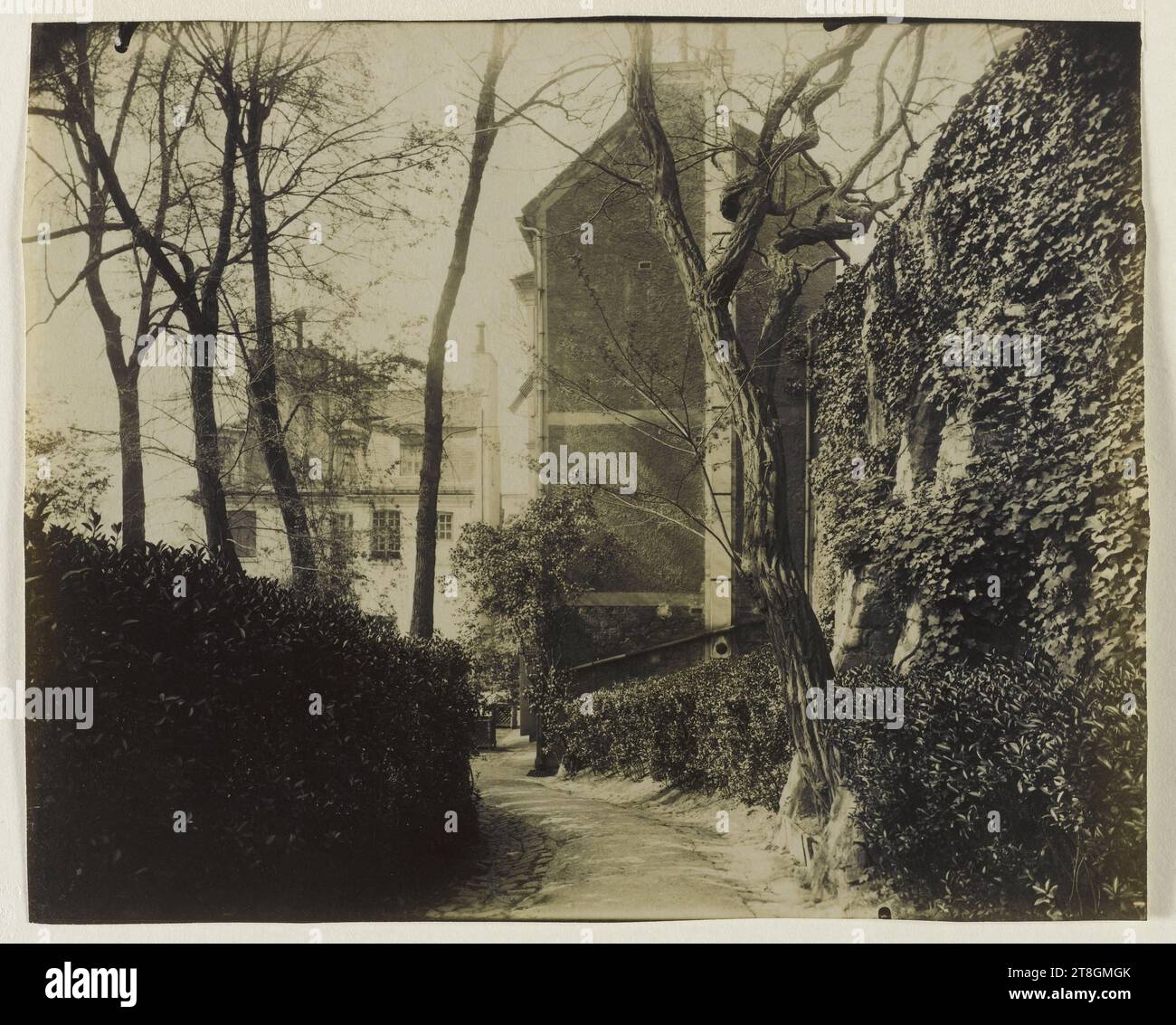 Ingresso al Parc Delessert, 33 rue Raynouard, 16° arrondissement, Parigi, Atget, Eugène (Jean Eugène Auguste Atget), fotografo, Fotografia, arti grafiche, stampa in albume, dimensioni - lavoro: altezza: 17,7 cm, larghezza: 22 cm Foto Stock