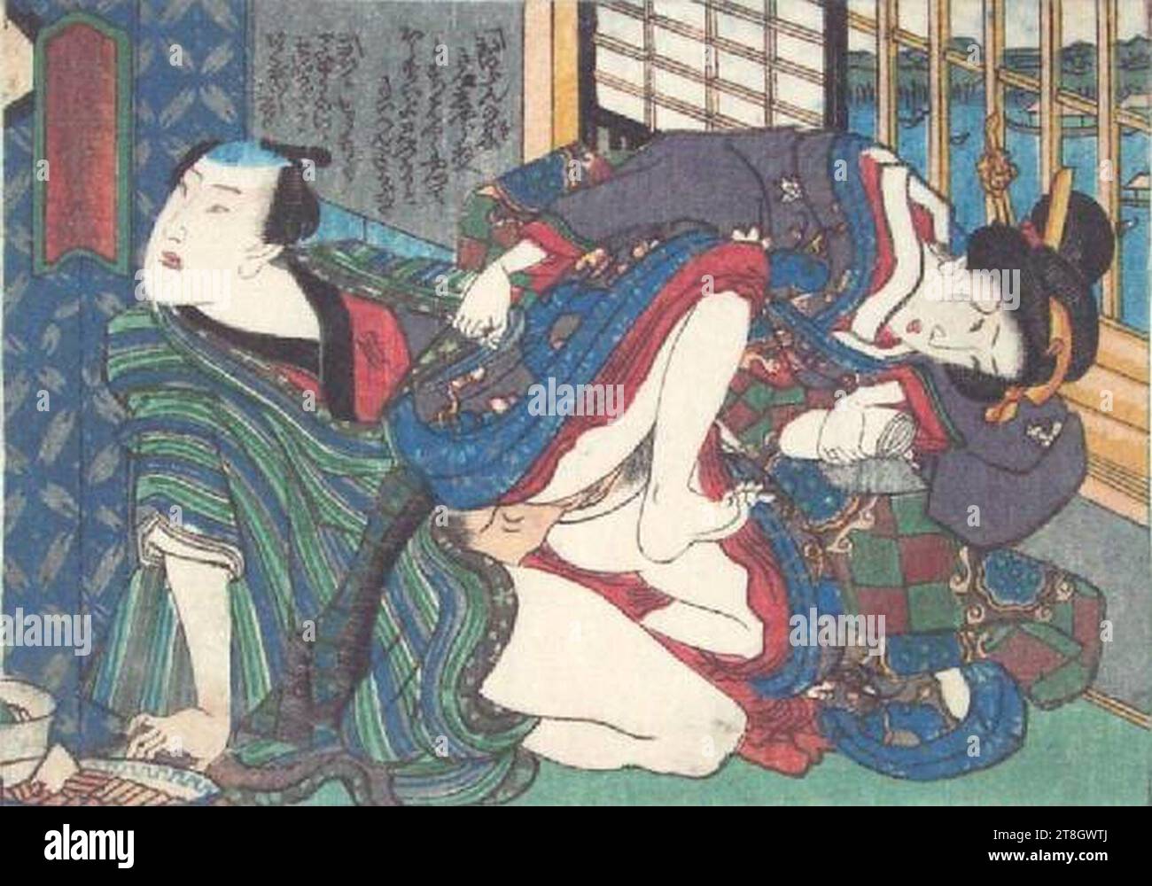 Utagawa-School-shunga14. Foto Stock