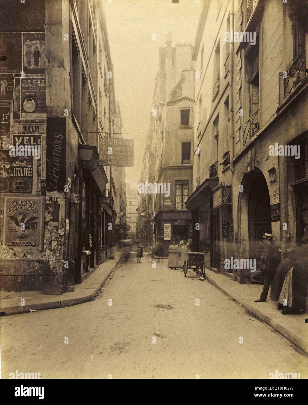 Rue Simon-le-Franc tratta da rue du Renard, 4° arrondissement, Parigi, Atget, Eugène (Jean Eugène Auguste Atget), fotografo, Fotografia, arti grafiche, stampa di albumi, dimensioni - lavoro: altezza: 21,5 cm, larghezza: 18,9 cm Foto Stock