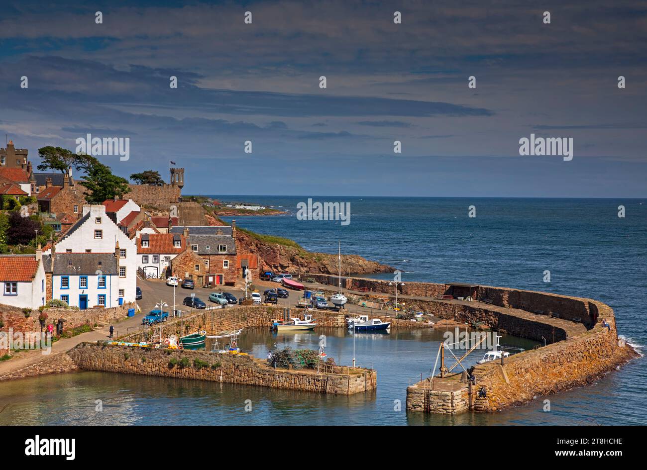 Crail Harbour, Fife, East Neuk, Scozia, Regno Unito, Regno Unito Foto Stock