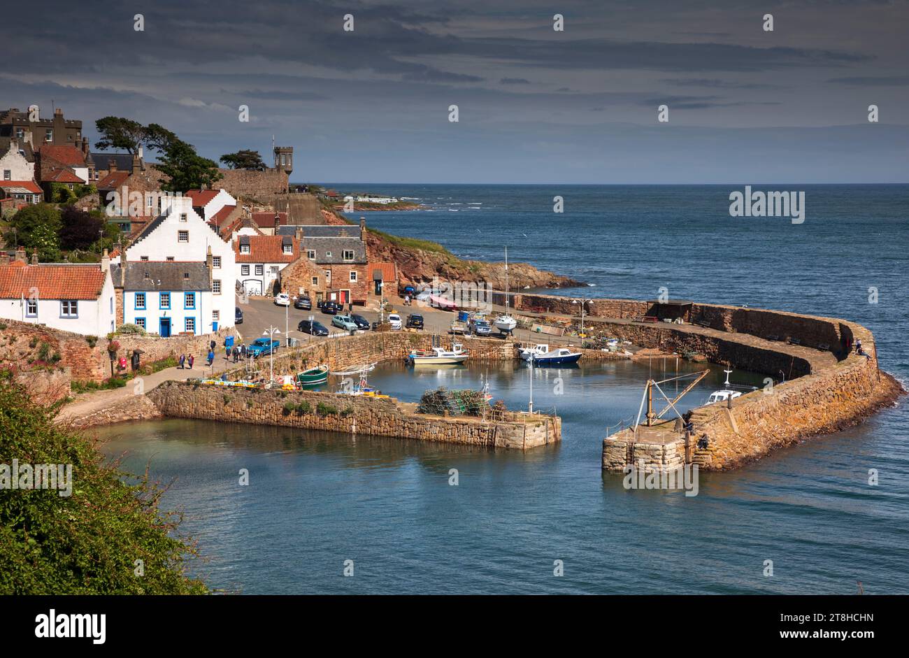 Crail Harbour, Fife, East Neuk, Scozia, Regno Unito, Regno Unito Foto Stock