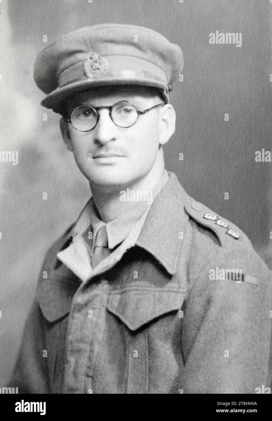 Capitano dei Royal Engineers durante la seconda guerra mondiale, dicembre 1943. Foto Stock