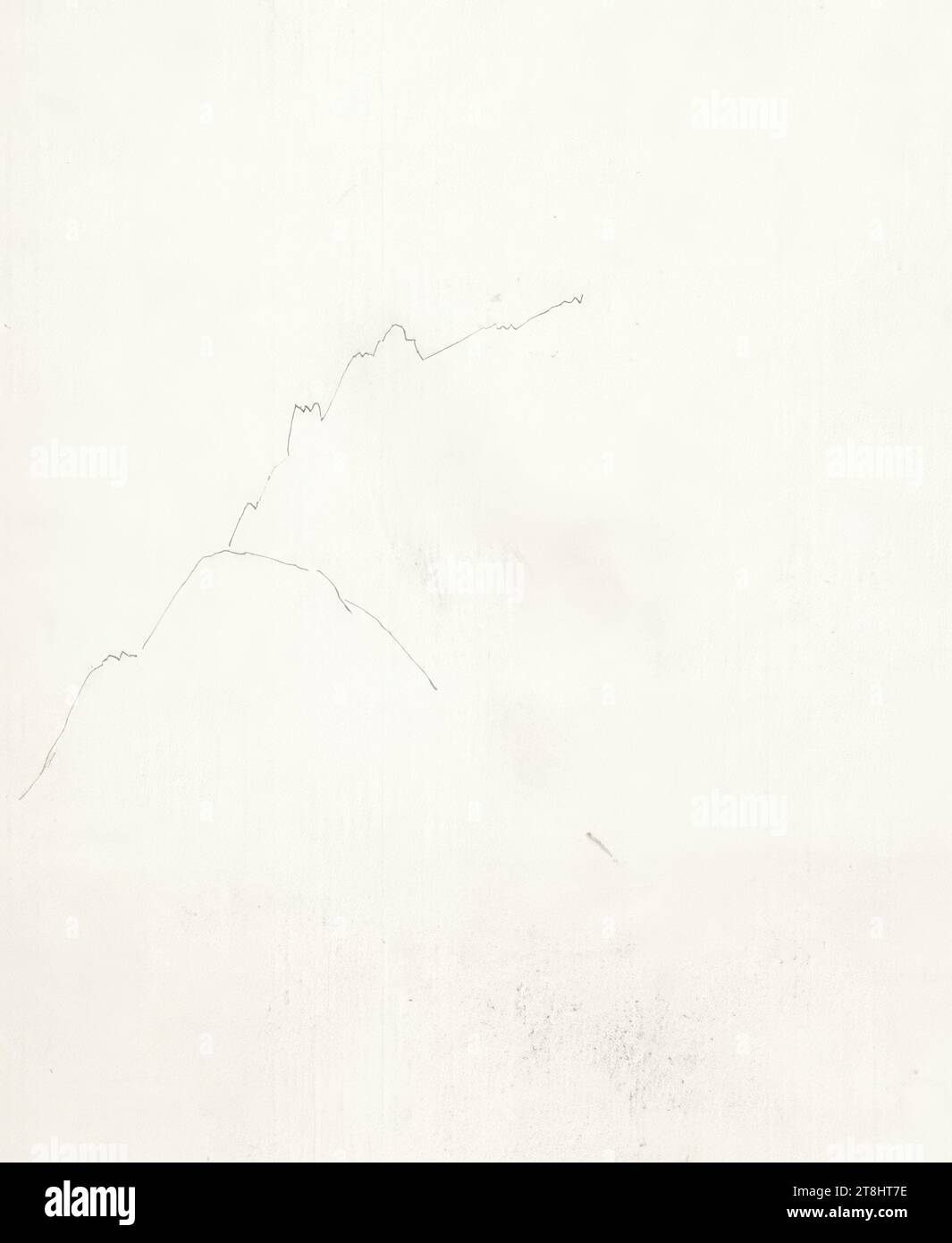 Schizzo di una cresta di montagna, bozzetto di Hörmann Theodor von; 28 pagine paginate, Theodor von Hörmann, Imst 1840 - 1895 Graz, bozzetto: 1877-1878, disegno, matita, foglio: 21 cm x 13,9 cm Foto Stock