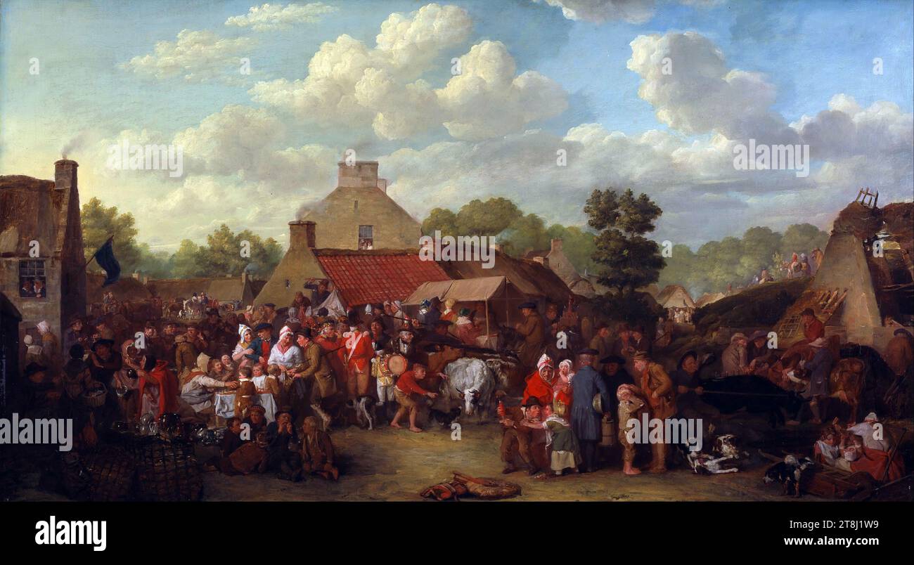 Pitlessie Fair (1804), dipinto di David Wilkie Foto Stock