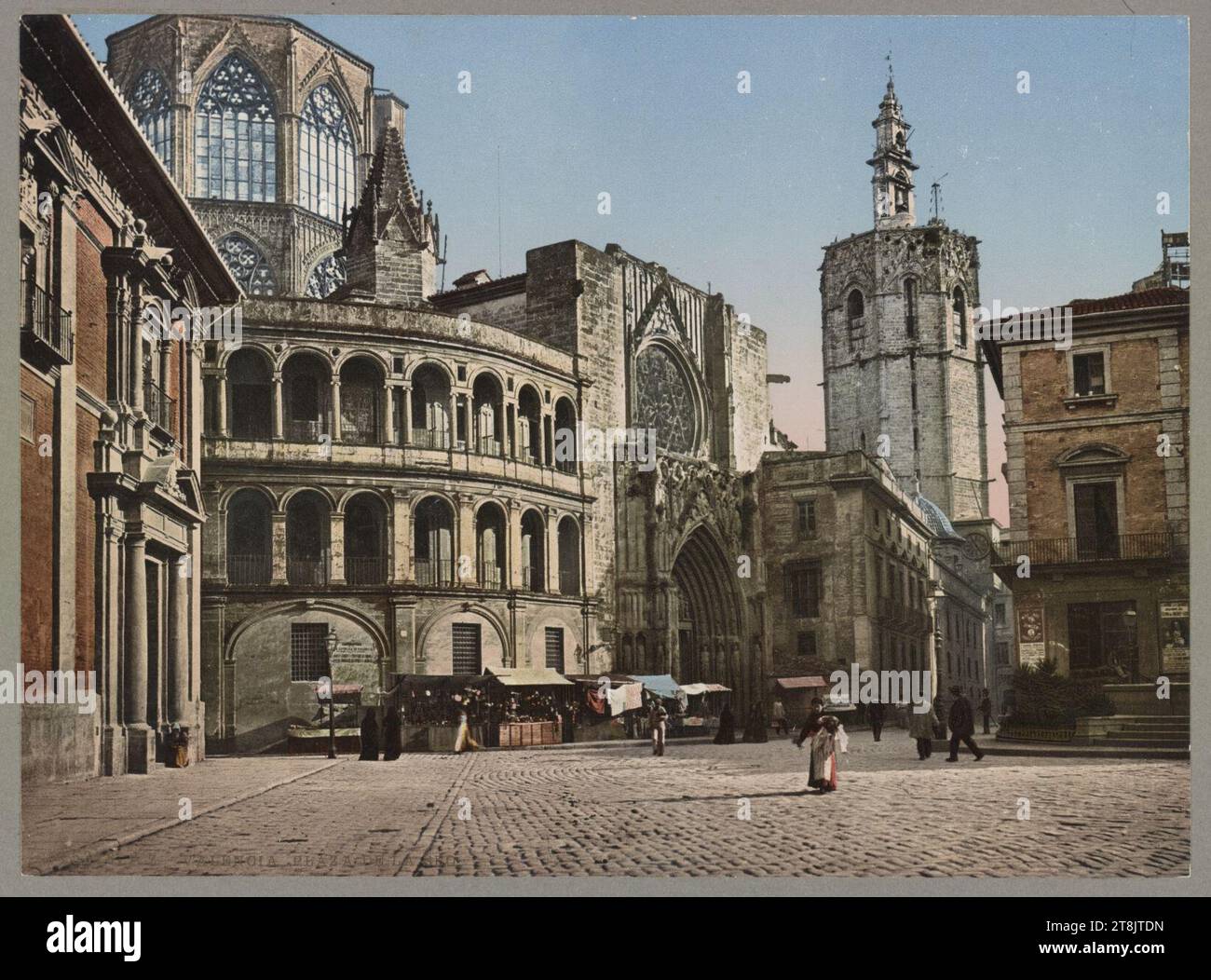 Valencia. Plaza de la Seo Foto Stock