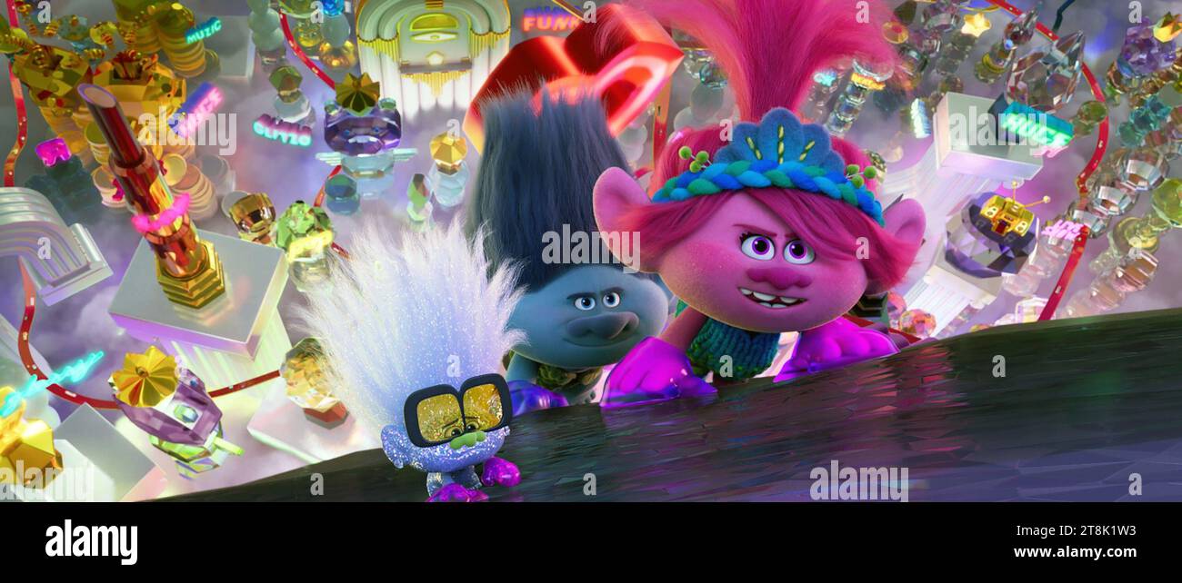 TROLLS BAND TOGETHER, (alias TROLLS 3), da sinistra: Tiny Diamond (voce ...