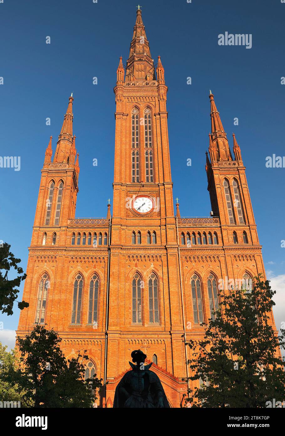 Mercato neogotico, Marktkirche, Germania, Assia, Wiesbaden Foto Stock