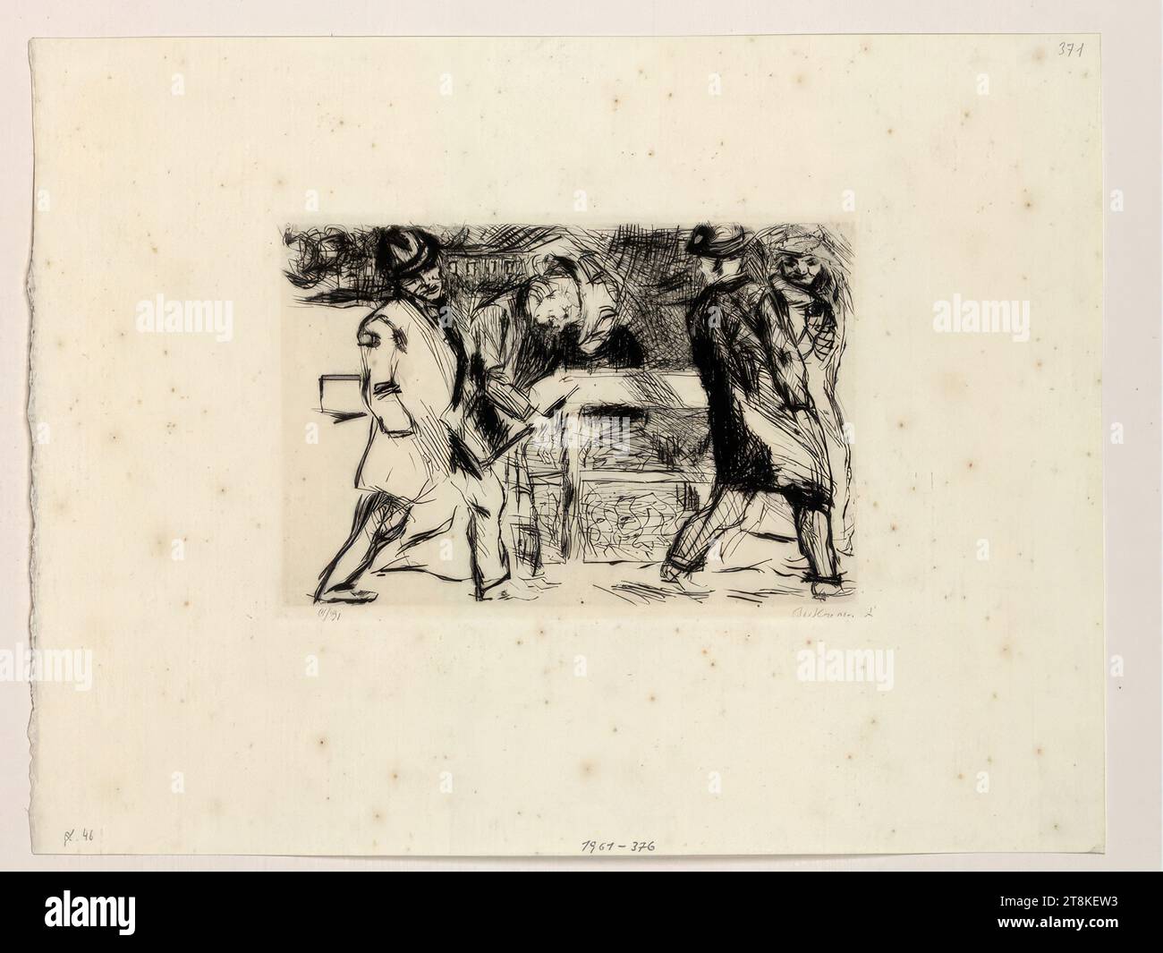 The Happy Ones, Max Beckmann, Lipsia 1884 - 1950 New York, 1912, stampa, punto a secco, piastra: 120 mm x 175 mm, l.l. '11/30 Foto Stock