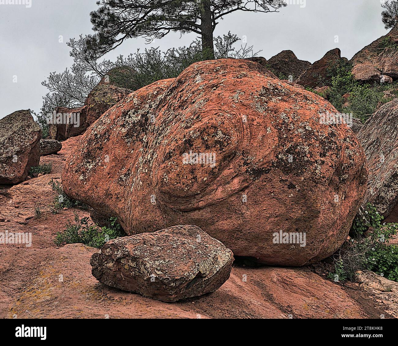 Big Stone, Landscape , Red Rocks Park, Colorado, USA, nord America Foto Stock