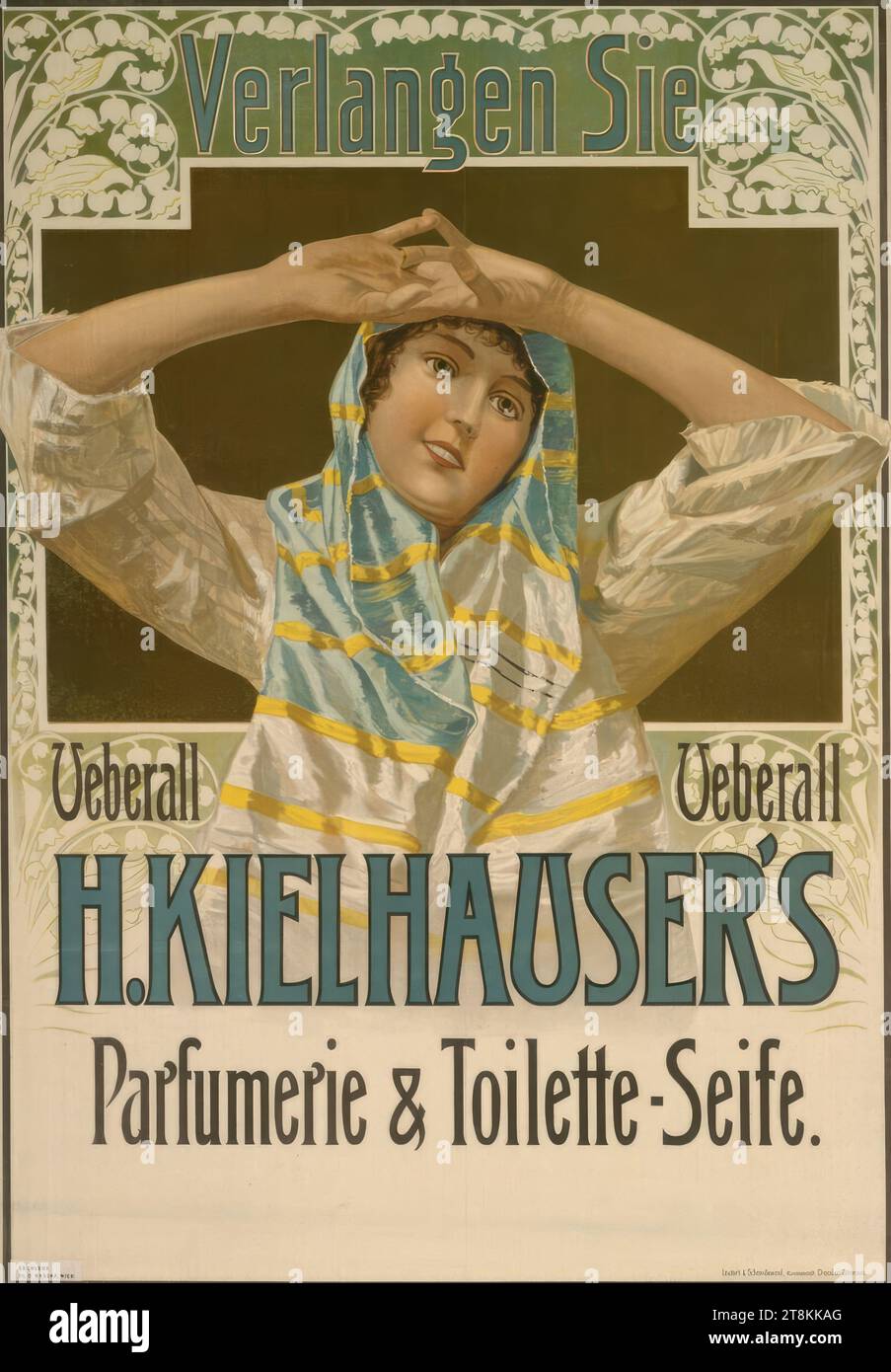 H. KIELHAUSER'S profumeria & sapone per WC, anonimo, intorno al 1900, stampa, litografia a colori, foglio: 785 mm x 550 mm Foto Stock