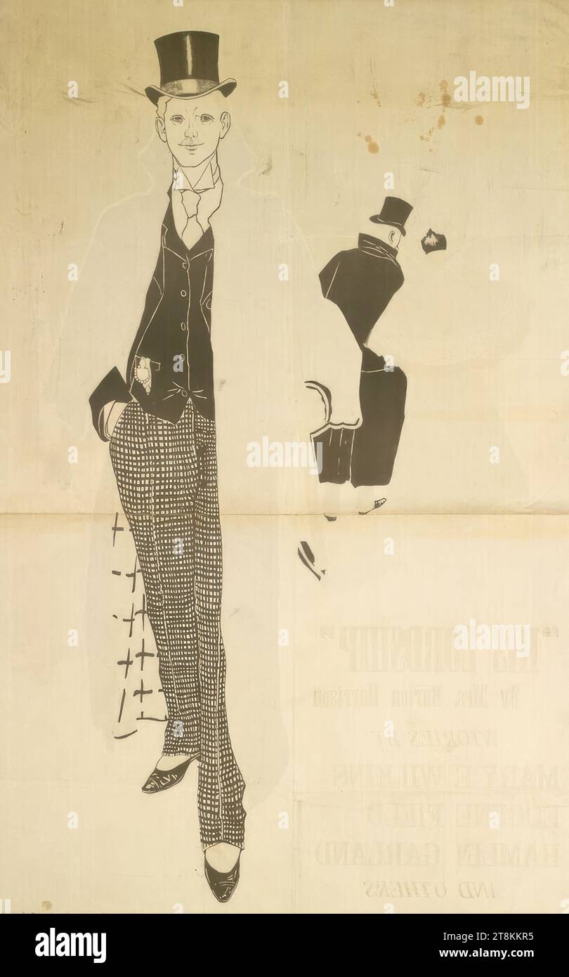 HIS LORDSHIP' di Mrs. Burton Harrison; LA RIVISTA TASCABILE, Proof, Louis John Rhead, Gran Bretagna, 1857 - 1926, 1896, stampa, algrafia; nero, foglio: 1210 mm x 730 mm Foto Stock