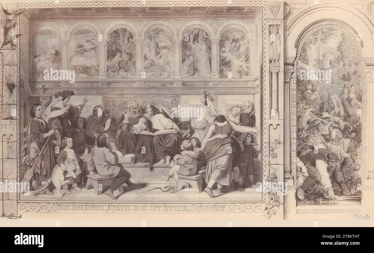 La fiaba dei sette corvi, la fiaba dei sette corvi e la fedele sorella, 1857-1871, stampa, collotipo, foglio: 41,8 x 66,5 cm Foto Stock