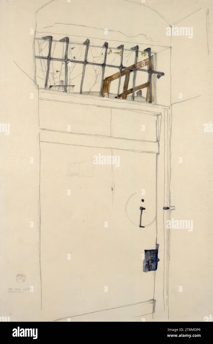 The door to the open!", Egon Schiele (Tulln 1890 - 1918 Vienna), 21 aprile 1912, disegno, matita, acquerello su carta giapponese Strathmore, con primer, 48,3 x 32 cm, l.l. 'la porta all'aperto Foto Stock