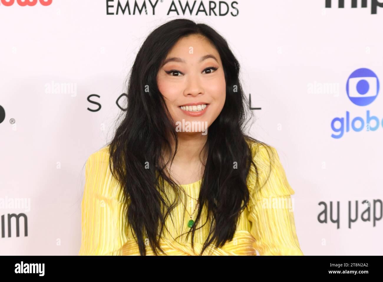 New York, USA. 20 novembre 2023. Awkwafina partecipa agli International Emmy Awards 2023 al New York Hilton di New York, New York, 20 novembre 2023. (Foto di Efren Landaos/Sipa USA) credito: SIPA USA/Alamy Live News Foto Stock