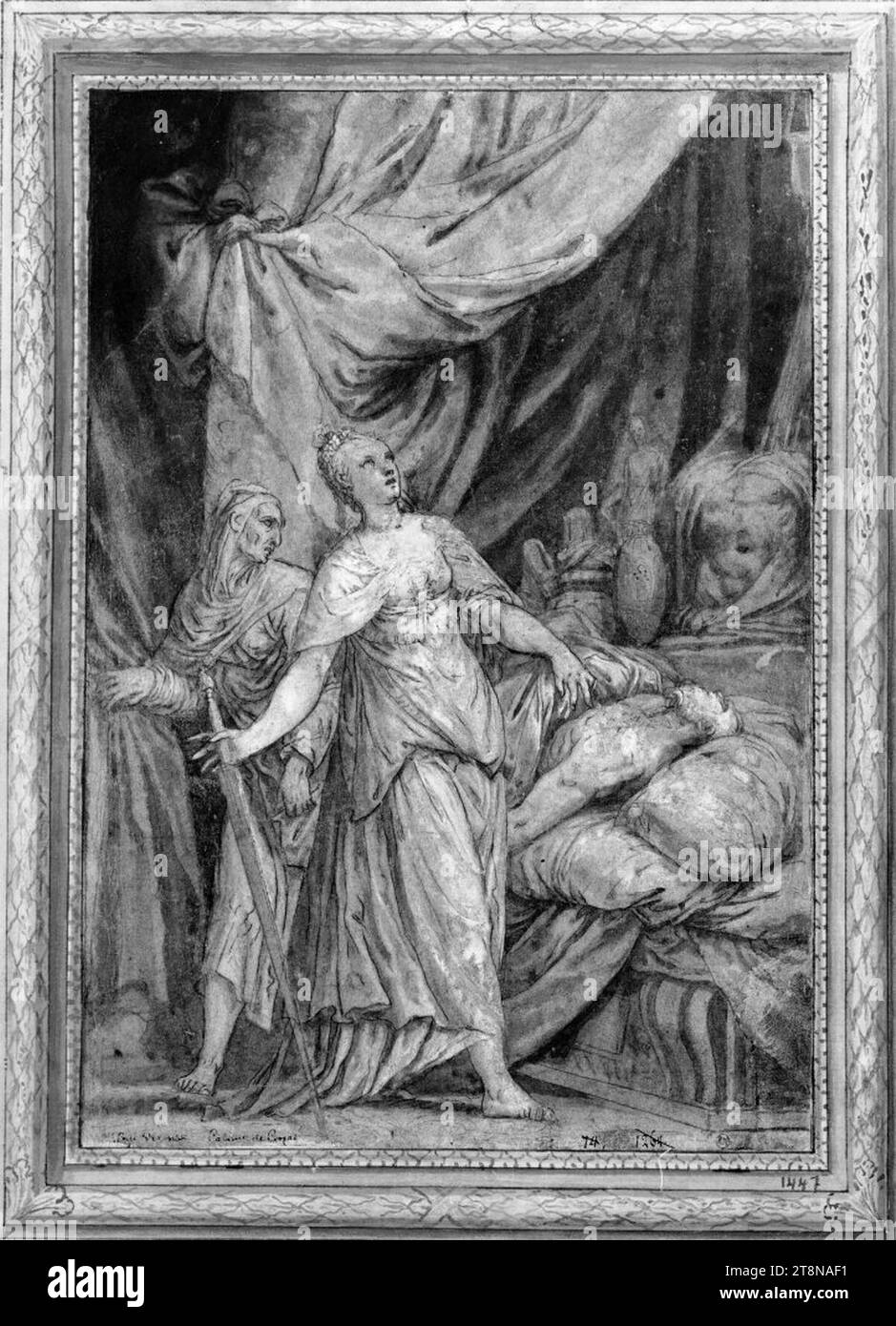 Veronese - Circolo di Giuditta al Couch of Holophernes, NMH 14471863. Foto Stock