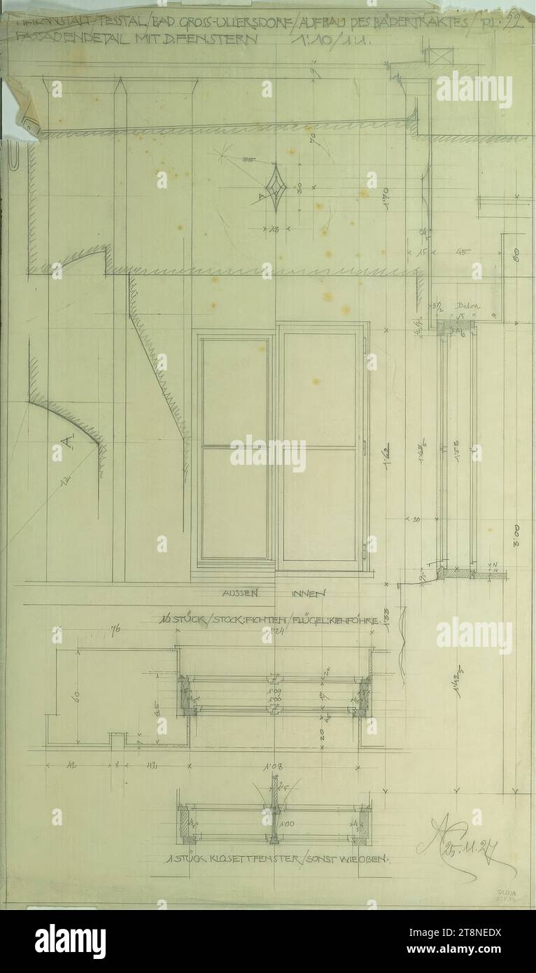 Bad Groß-Ullersdorf, Thesstal sanatorium, costruzione ed ampliamento ...