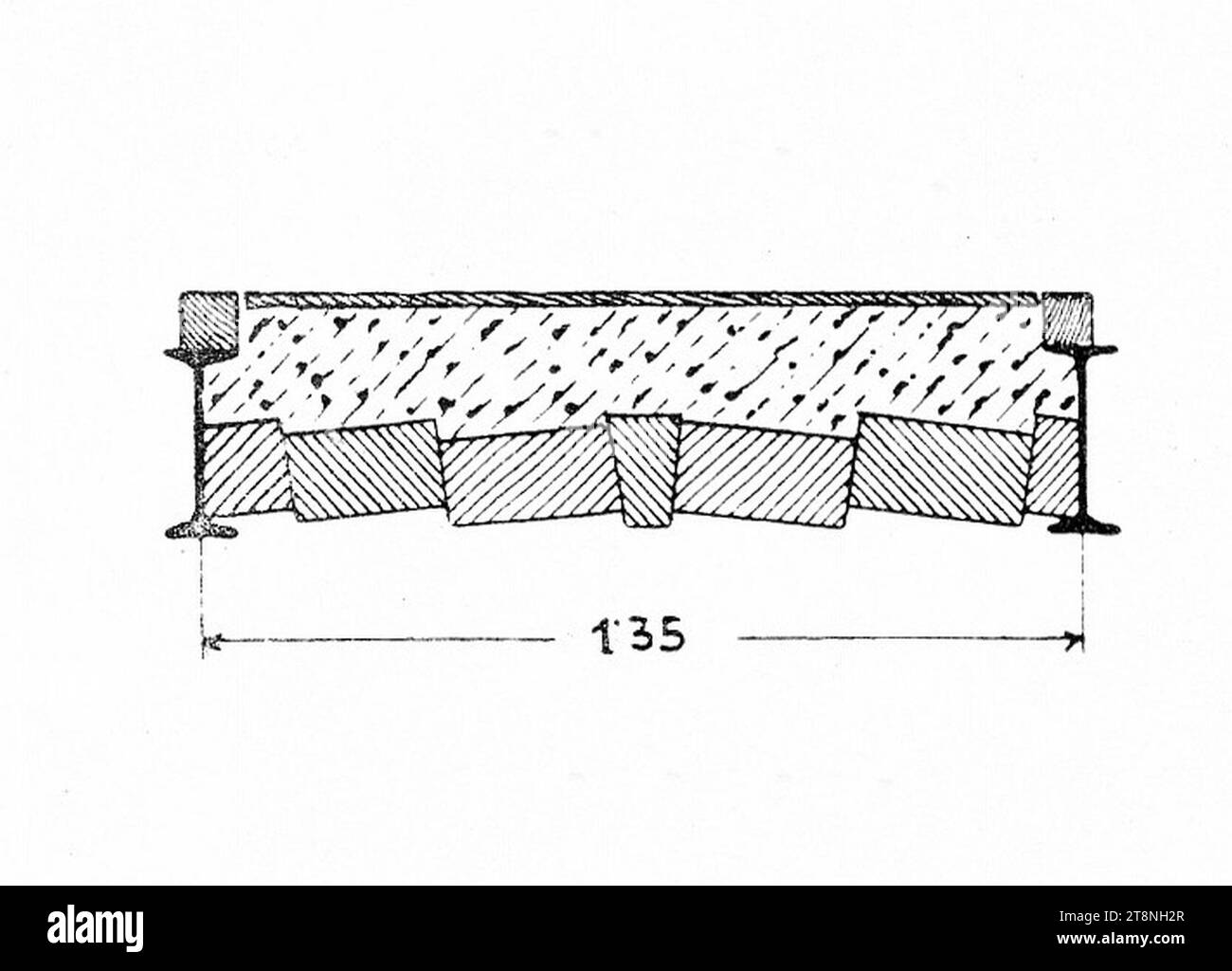 Versuche mit Hochbaugewölben Fig. 05 sistema Schober. Foto Stock