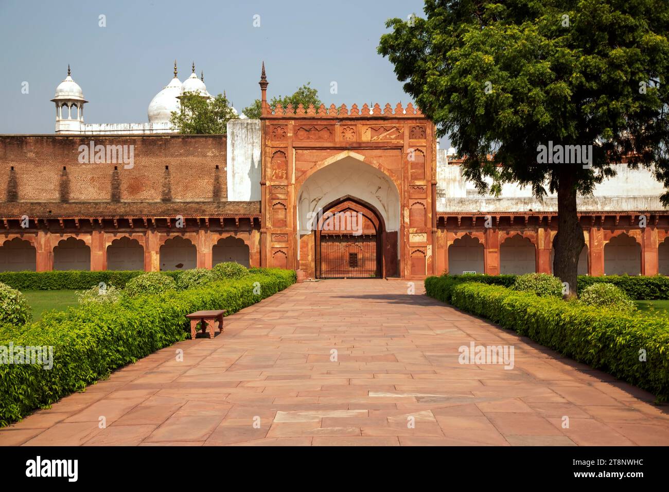 Il forte di Agra, uno storico forte ad Agra, nello stato indiano dell'uttar pradesh Foto Stock