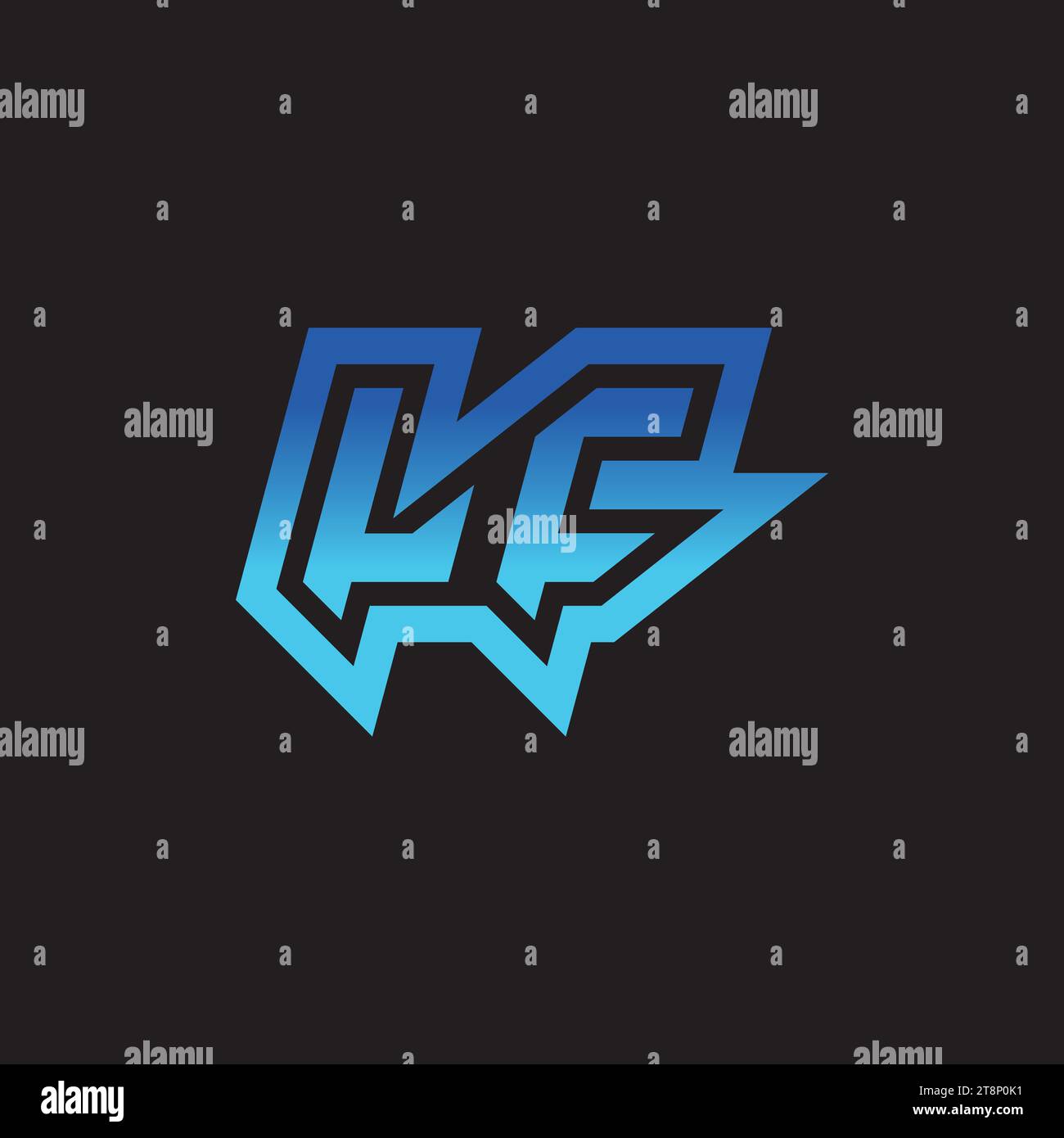 LC Initial Inspiration logo design esport e idee per clan di gioco Illustrazione Vettoriale