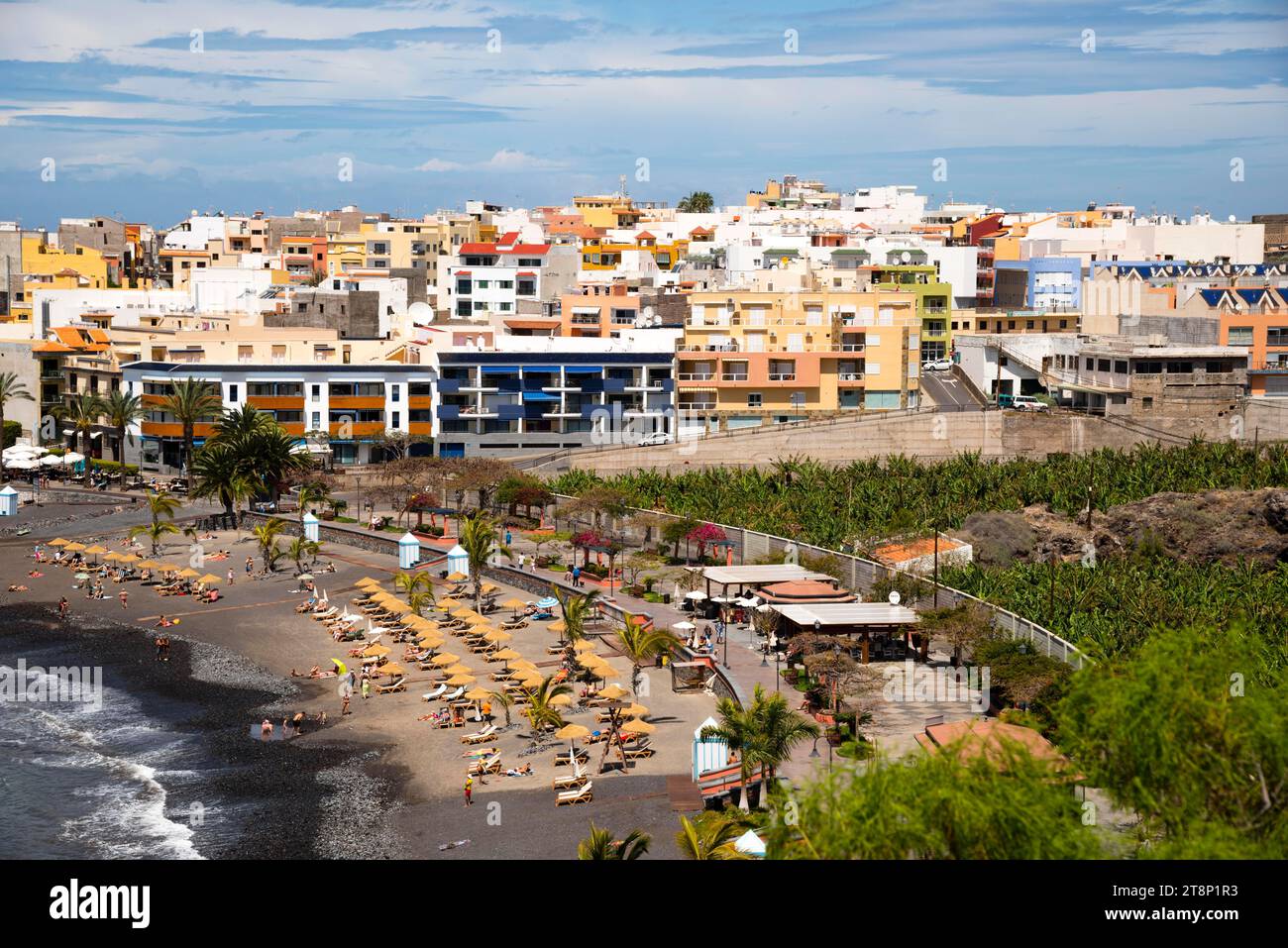 Spiaggia, Playa San Juan, Playa de San Juan, Provincia di Santa Cruz de Tenerife, Costa Ovest, Tenerife, Isole Canarie, Spagna Foto Stock