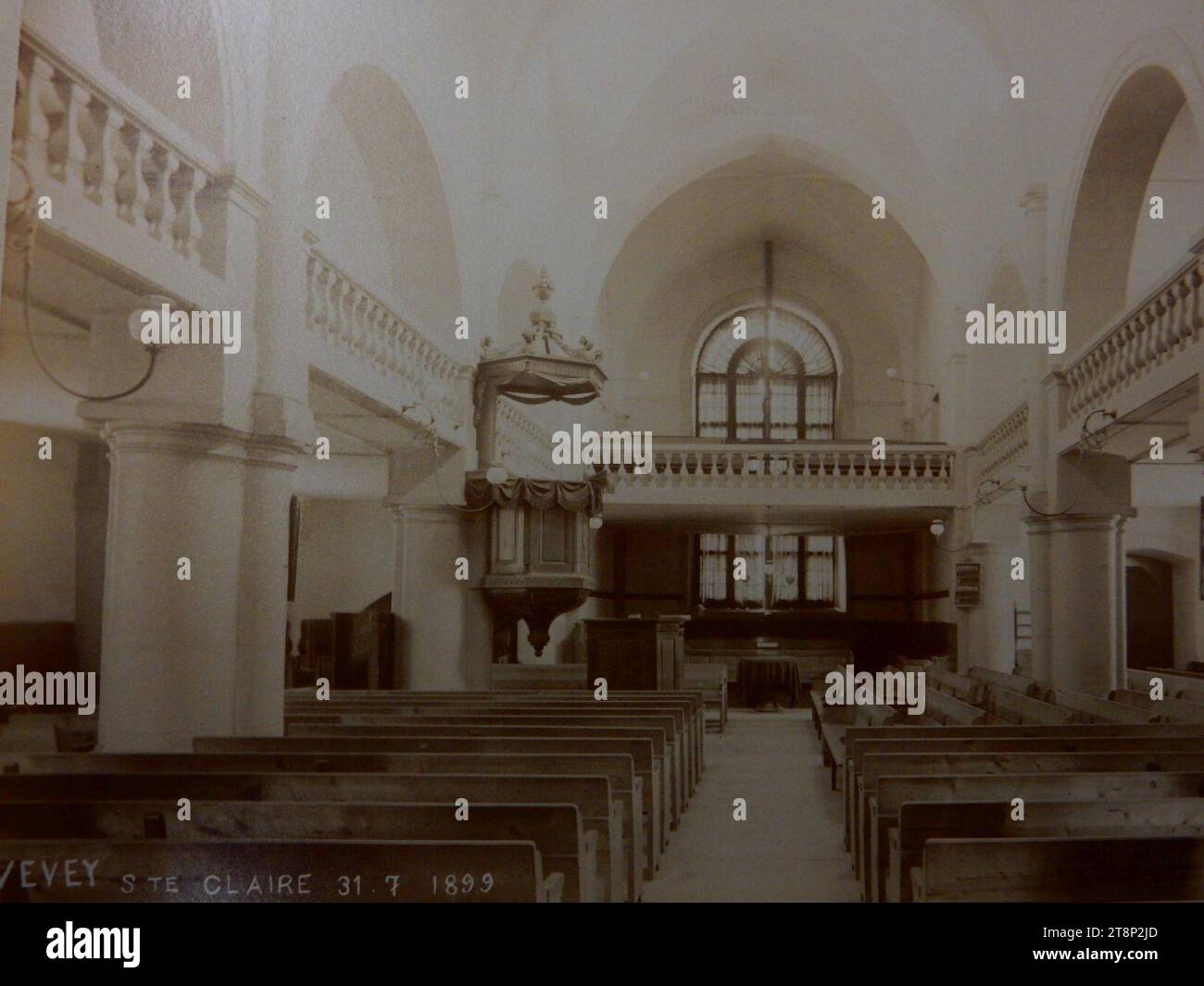 Vevey, église réformée Sainte-Claire 2. Foto Stock