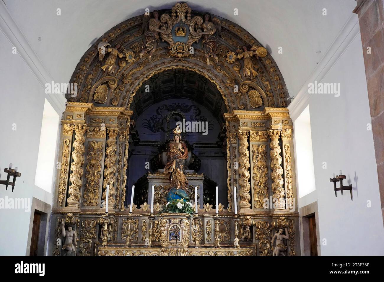 Chiesa Matriz, Igreja Matriz de Monchique, in stile manuelino, Monchique, Algarve, Portogallo Foto Stock