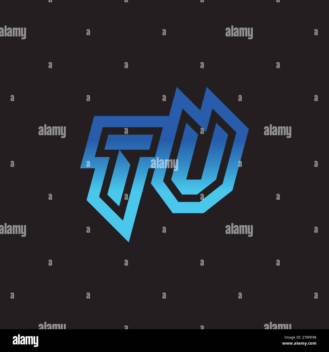 Ispirazione iniziale TV logo design esport e idee clan di gioco Illustrazione Vettoriale