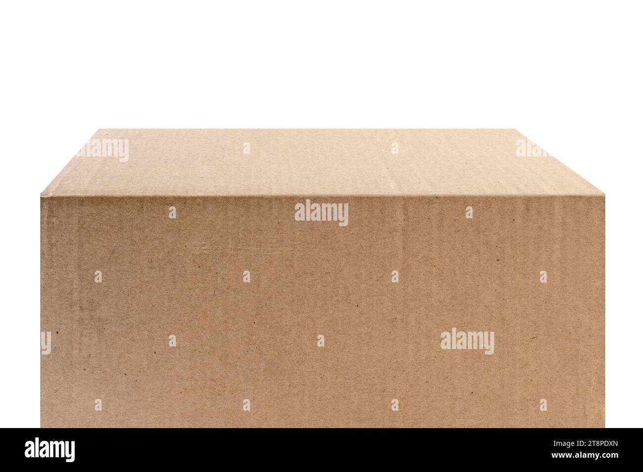 Scatola di cartone isolate su sfondo bianco Foto Stock