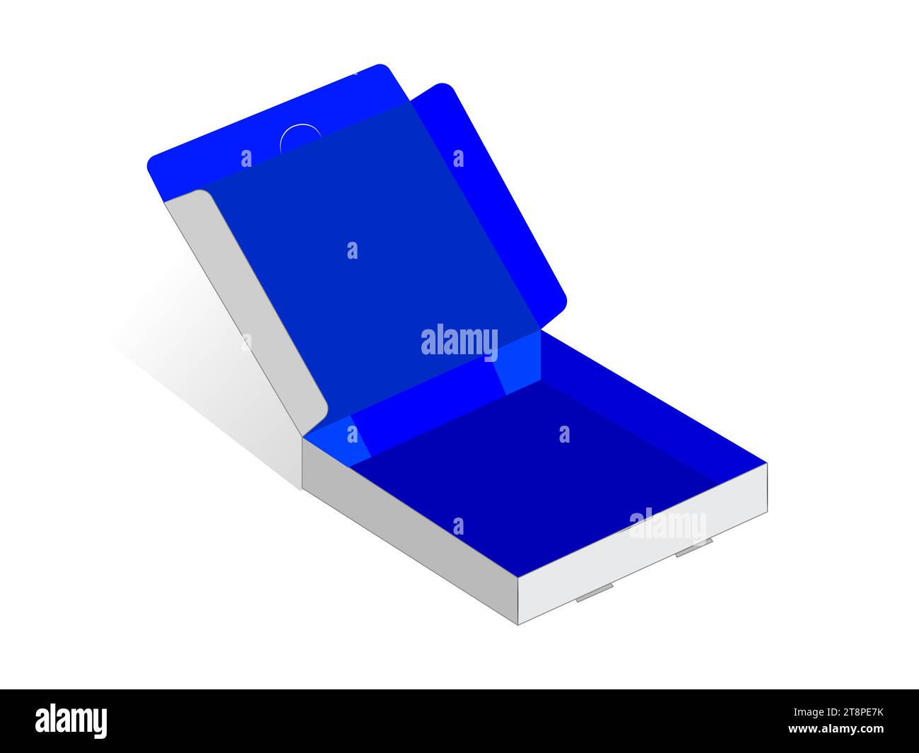 File vettore modificabile modello Dieline Pizza Box Illustrazione Vettoriale