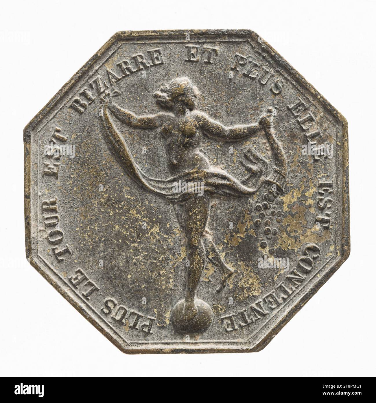 Più strano è il trucco, più felice è, 19esimo secolo, Numismatica, Token, Bronze, dimensioni - pezzo: diametro: 3 cm, peso (dimensione tipo): 12,74 g. Foto Stock