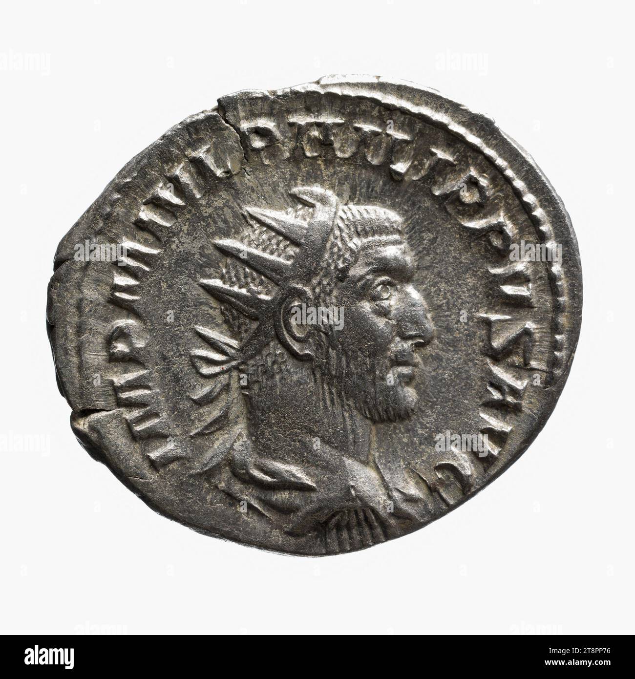 Antoniniano di Filippo l'Arabo, 244-246, Anonimo, Array, Numismatics, monetazione, Roma, taglie - opera: diametro: 2,1 cm, peso (tipo taglia): 3,77 g. Foto Stock