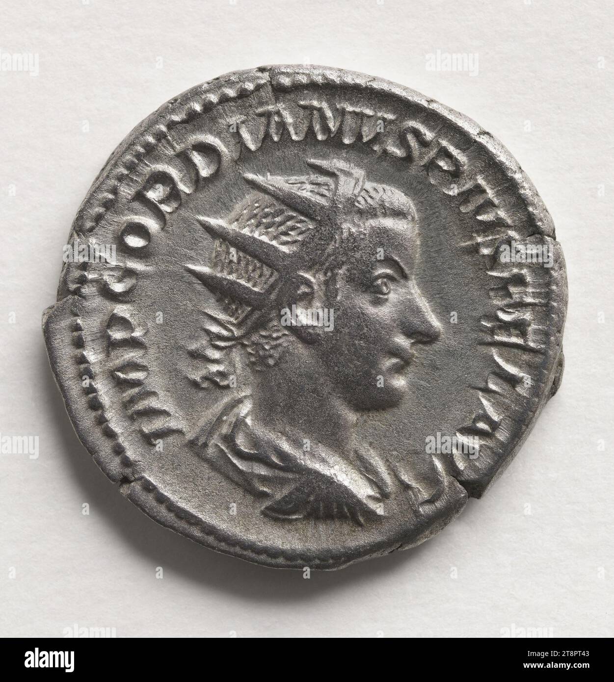 Antoniniano di Gordiano III, 239, Anonimo, Array, Numismatics, monetazione, Roma, taglie - opera: diametro: 2,1 cm, peso (tipo taglia): 5,38 g. Foto Stock