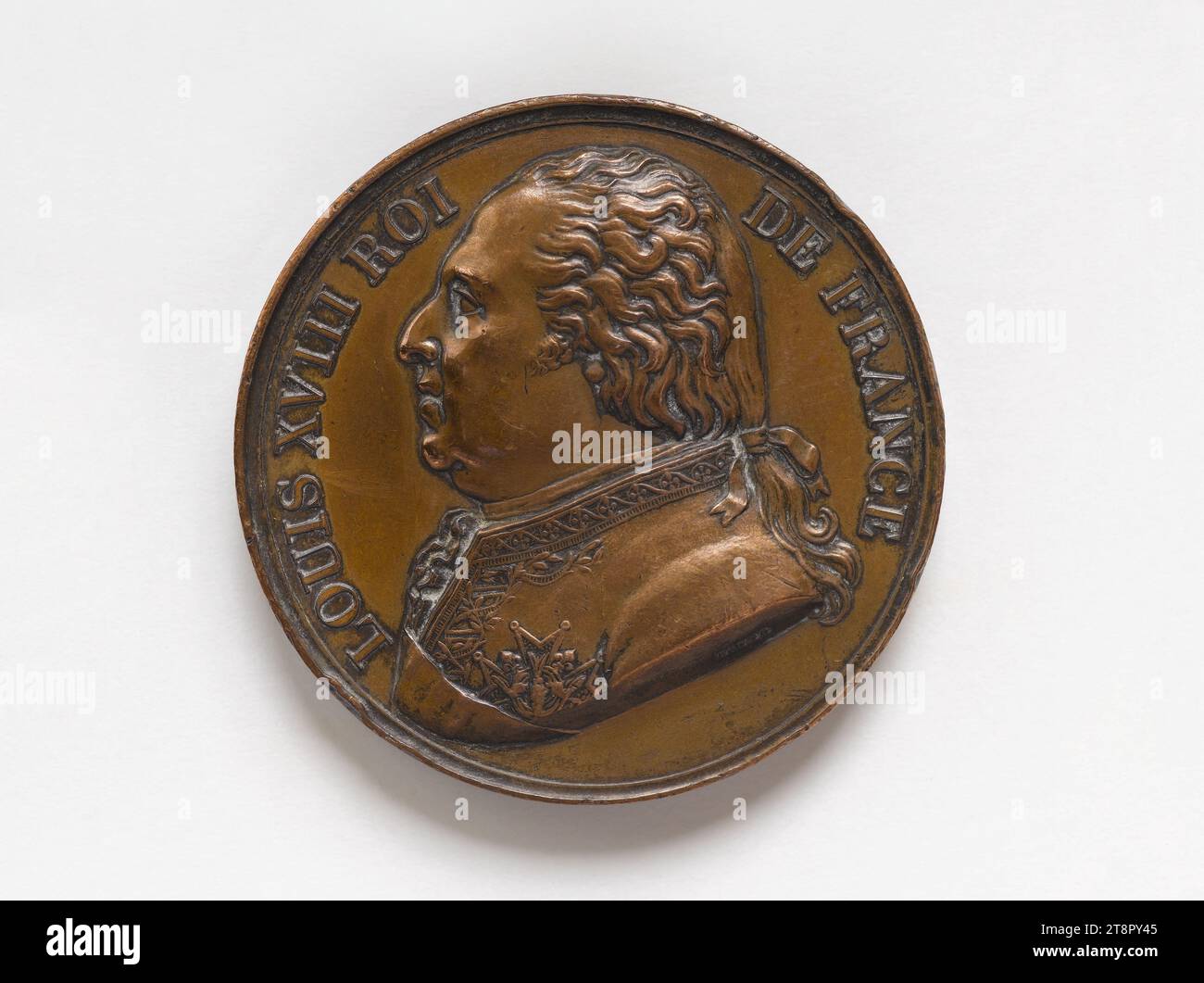 Rétablissement du crédit Public, 1818, barre, Jacques-Jean, Engraver, Array, Numismatic, Medal Foto Stock