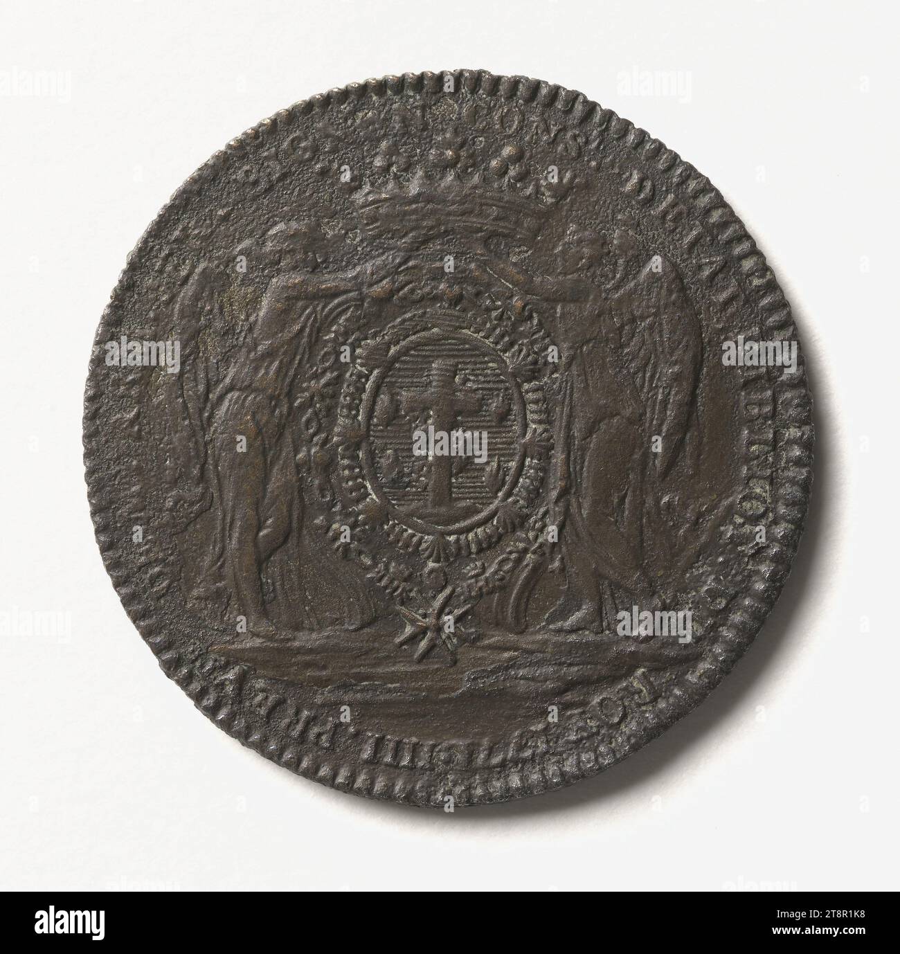 Provost Armand-Jérôme Bignon, 1771, nel 1771, Numismatic, Token (numismatico), rame, dimensioni - pezzo: diametro: 3,1 cm, peso (tipo dimensione): 6,93 g. Foto Stock