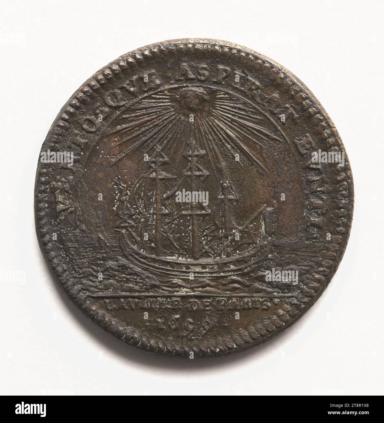 Provost Claude Bosc, 1699, nel 1699, Numismatic, Token (numismatico), rame, dimensioni - pezzo: diametro: 2,9 cm, peso (tipo dimensione): 10,38 g. Foto Stock