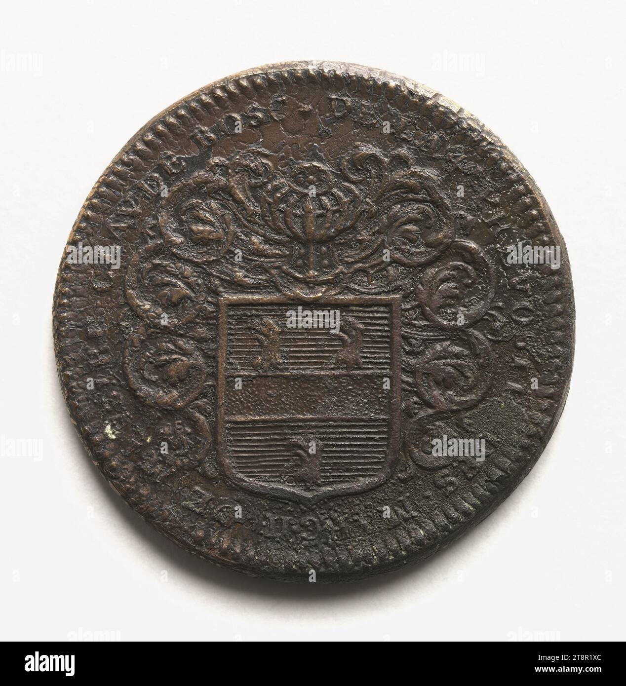 Provost Claude Bosc, 1699, nel 1699, Numismatic, Token, rame, dimensioni - pezzo: diametro: 2,9 cm, peso (tipo dimensione): 10,38 g. Foto Stock
