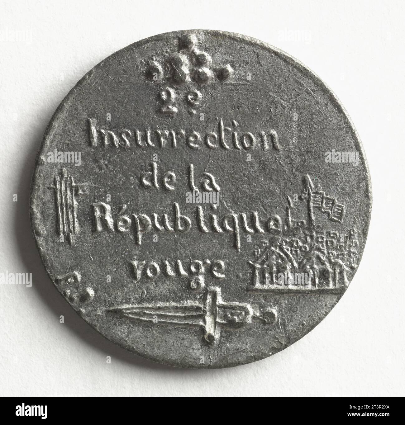 Commemorazione dei giorni del 1848 giugno, Array, Numismatic, Medal, White Copper, Parigi, dimensioni - opera: diametro: 3 cm, peso (tipo dimensione): 16,38 g. Foto Stock